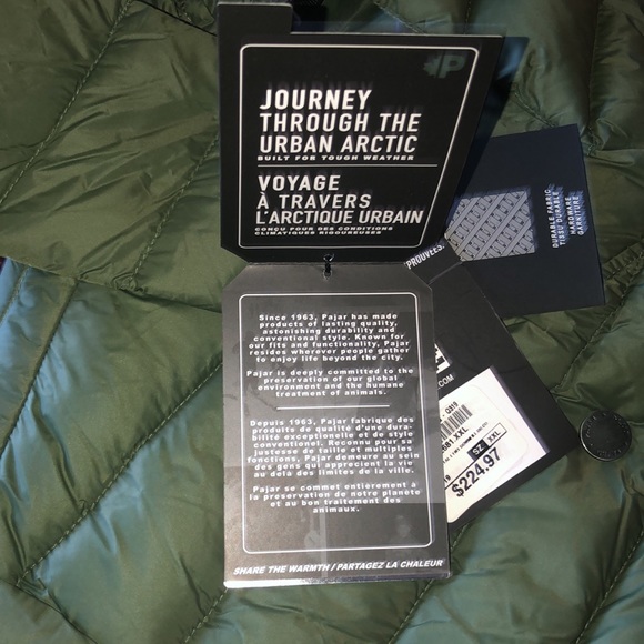 PAJAR CRYSTAL DOWN JACKET COAT 550 FILL MILITARY GREEN TRAVEL COAT - Picture 9 of 14